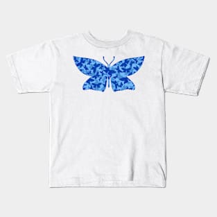 Veil of Butterflies, Blue Kids T-Shirt